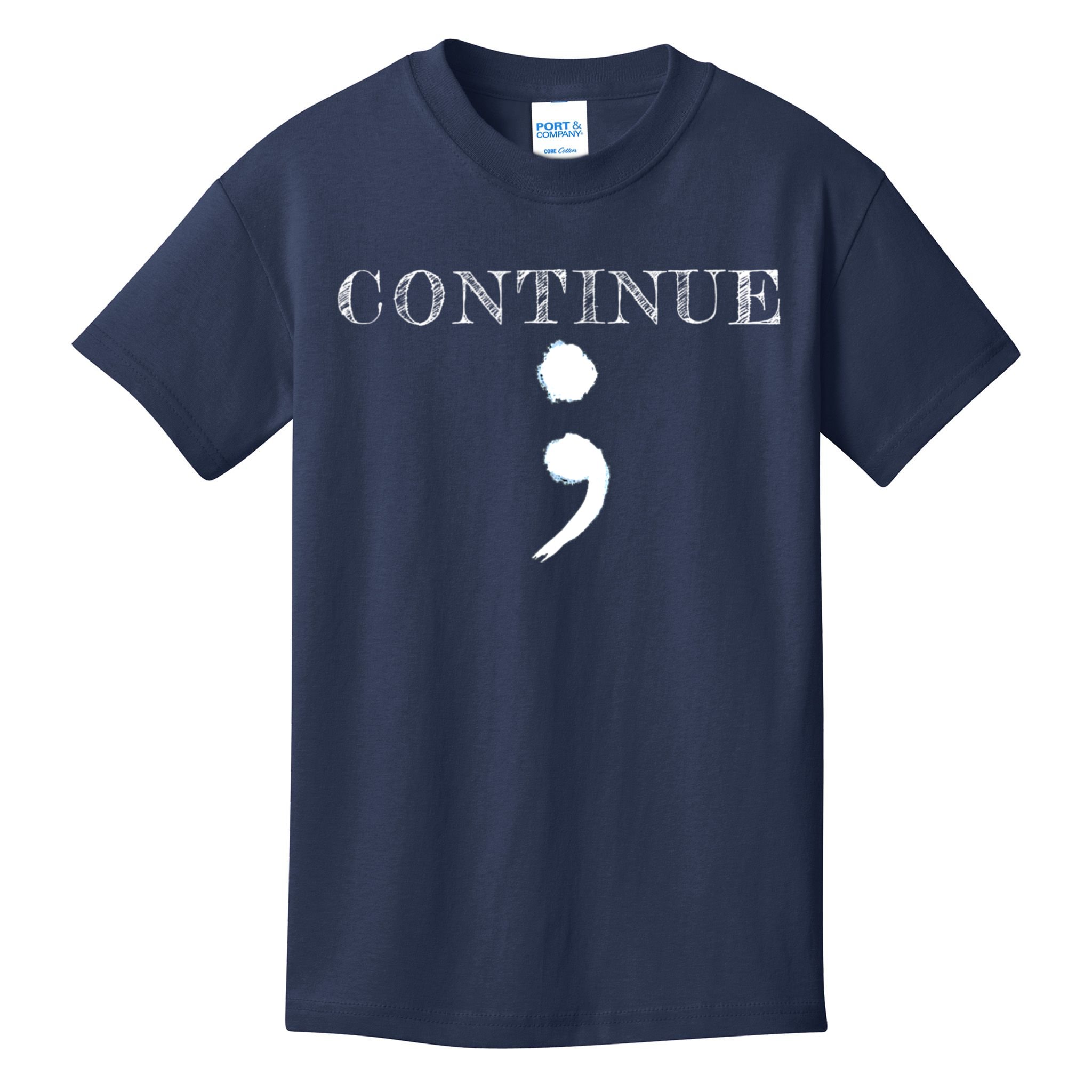 Semicolon Mental Health Awareness Suicide Prevention Kids T-Shirt