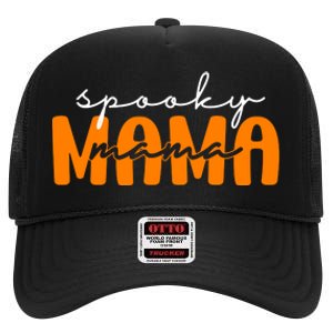 Spooky Mama Halloween High Crown Mesh Back Trucker Hat