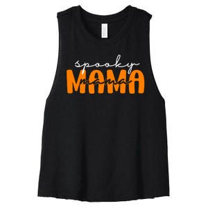 Spooky Mama Halloween Women's Racerback Cropped Tank