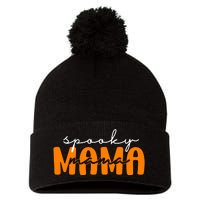 Spooky Mama Halloween Pom Pom 12in Knit Beanie