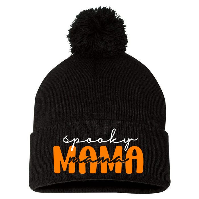 Spooky Mama Halloween Pom Pom 12in Knit Beanie