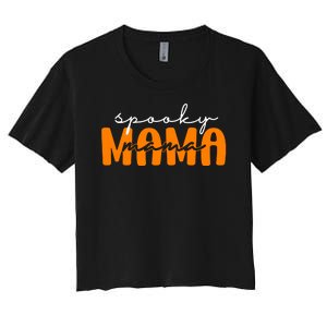 Spooky Mama Halloween Women's Crop Top Tee