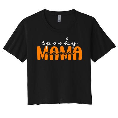 Spooky Mama Halloween Women's Crop Top Tee