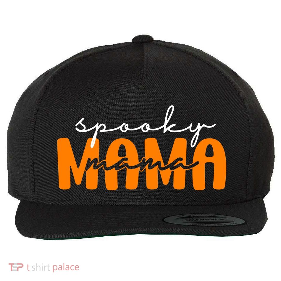 Spooky Mama Halloween Wool Snapback Cap