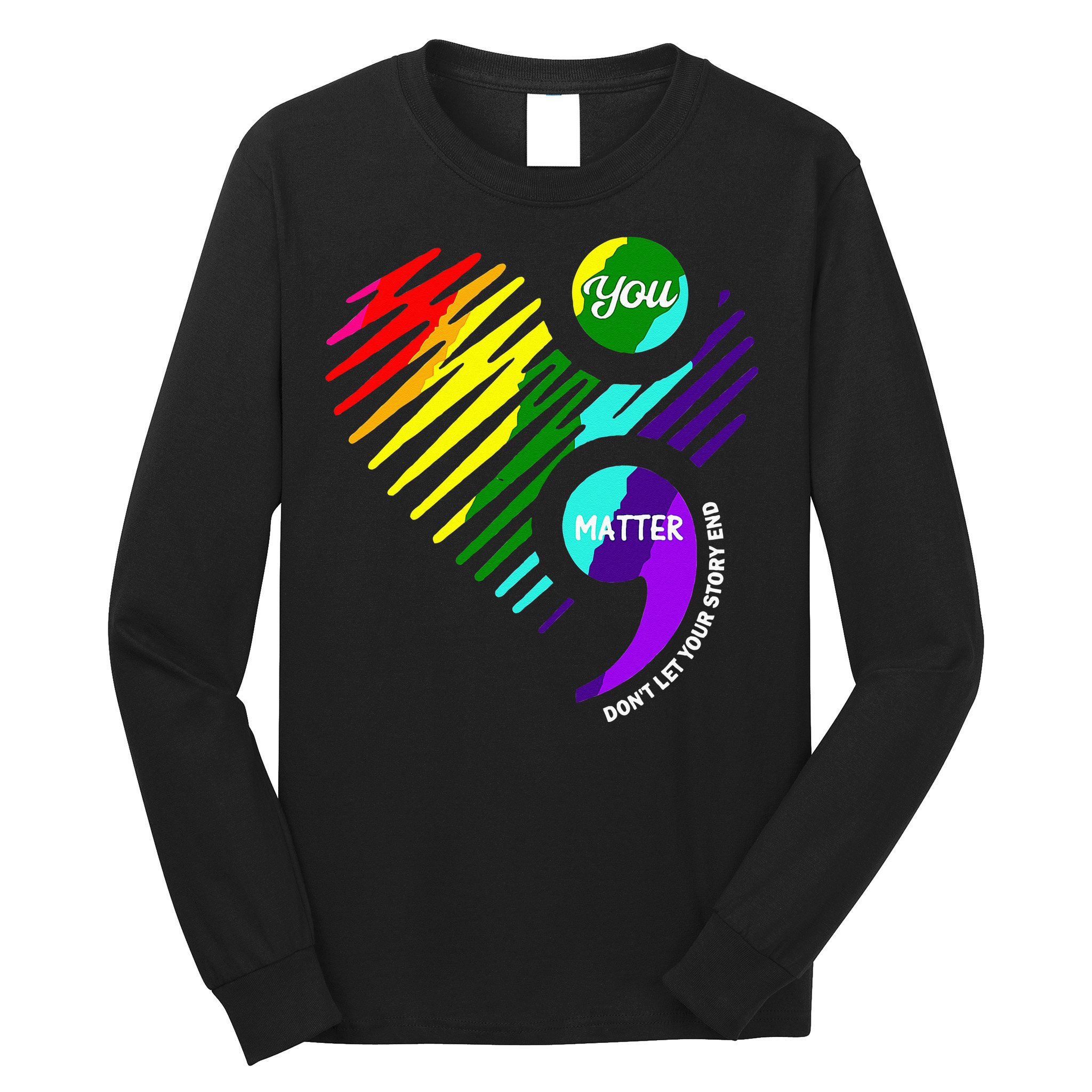 Semicolon Mental Health Awareness Long Sleeve Shirt