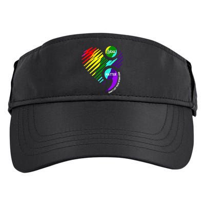 Semicolon Mental Health Awareness Adult Drive Performance Visor