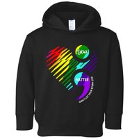 Semicolon Mental Health Awareness Toddler Hoodie