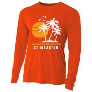 St Maarten Island Caribbean Vacation Souvenir Gift Cooling Performance Long Sleeve Crew