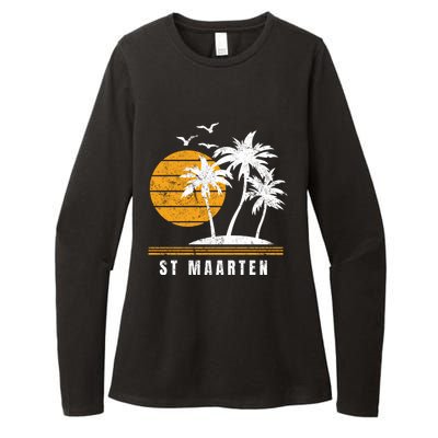 St Maarten Island Caribbean Vacation Souvenir Gift Womens CVC Long Sleeve Shirt