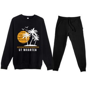 St Maarten Island Caribbean Vacation Souvenir Gift Premium Crewneck Sweatsuit Set