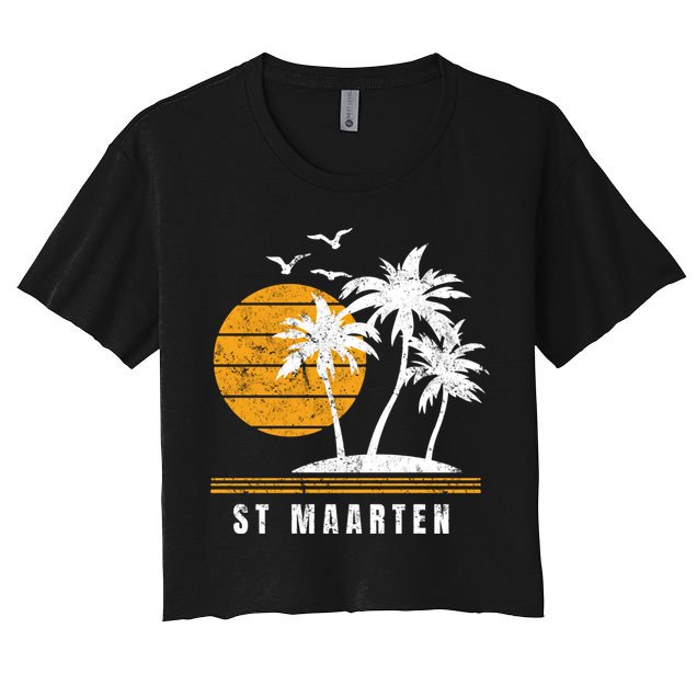 St Maarten Island Caribbean Vacation Souvenir Gift Crop Top