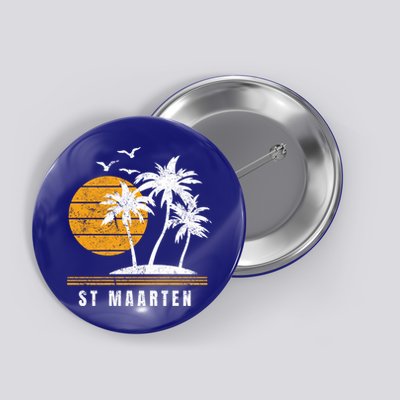 St Maarten Island Caribbean Vacation Souvenir Gift Button