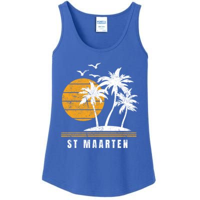 St Maarten Island Caribbean Vacation Souvenir Gift Ladies Essential Tank