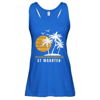 St Maarten Island Caribbean Vacation Souvenir Gift Ladies Essential Flowy Tank