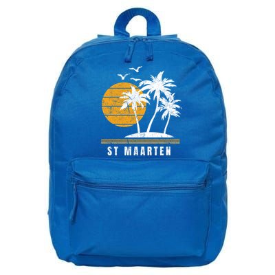 St Maarten Island Caribbean Vacation Souvenir Gift 16 in Basic Backpack