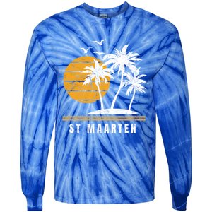 St Maarten Island Caribbean Vacation Souvenir Gift Tie-Dye Long Sleeve Shirt