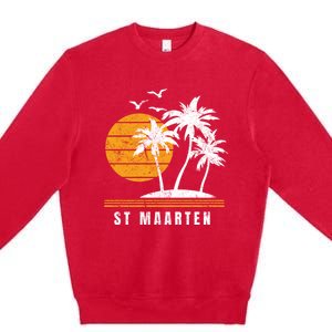 St Maarten Island Caribbean Vacation Souvenir Gift Premium Crewneck Sweatshirt