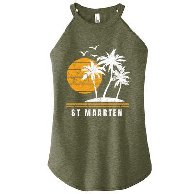 St Maarten Island Caribbean Vacation Souvenir Gift Women's Perfect Tri Rocker Tank