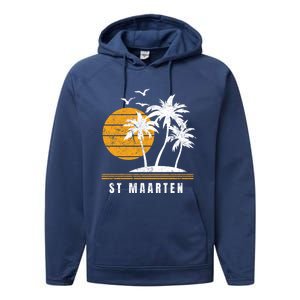 St Maarten Island Caribbean Vacation Souvenir Gift Performance Fleece Hoodie