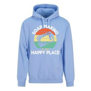 Soap Making Is My Happy Place Soap Maker Homemade Soap Great Gift Unisex Surf Hoodie