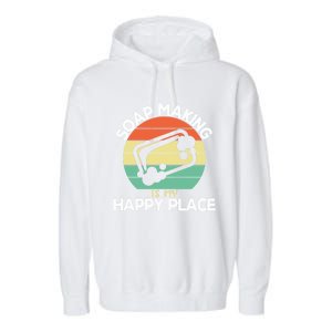 Soap Making Is My Happy Place Soap Maker Homemade Soap Great Gift Garment-Dyed Fleece Hoodie