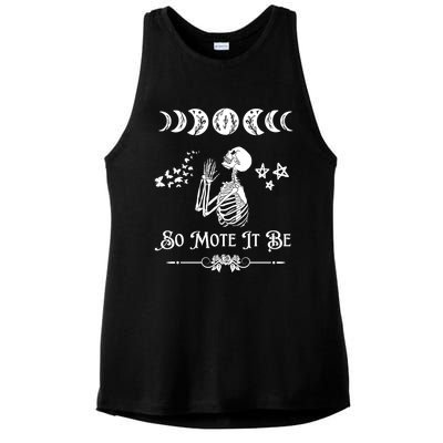 So Mote It Be Goth Moon Phase Witch Pagan Wicca Moon Phase Gift Ladies PosiCharge Tri-Blend Wicking Tank