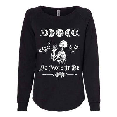 So Mote It Be Goth Moon Phase Witch Pagan Wicca Moon Phase Gift Womens California Wash Sweatshirt