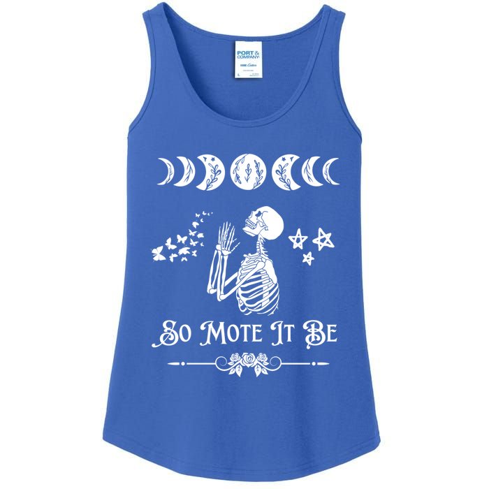 So Mote It Be Goth Moon Phase Witch Pagan Wicca Moon Phase Gift Ladies Essential Tank