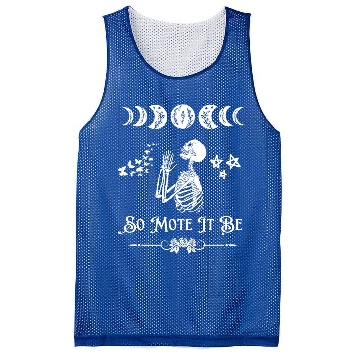 So Mote It Be Goth Moon Phase Witch Pagan Wicca Moon Phase Gift Mesh Reversible Basketball Jersey Tank