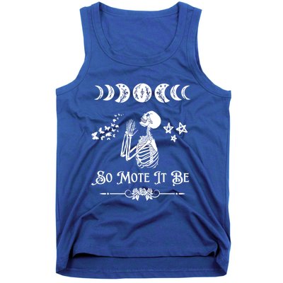 So Mote It Be Goth Moon Phase Witch Pagan Wicca Moon Phase Gift Tank Top