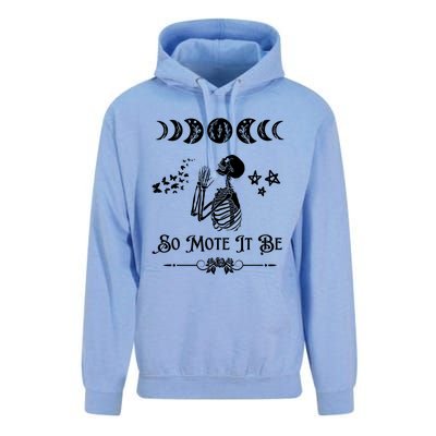 So Mote It Be Goth Moon Phase Witch Pagan Wicca Moon Phase Gift Unisex Surf Hoodie