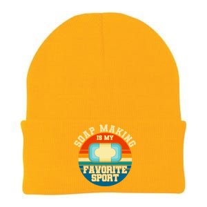 Soap Making Is My Favorite Sport Retro Soap Maker Gift Knit Cap Winter Beanie