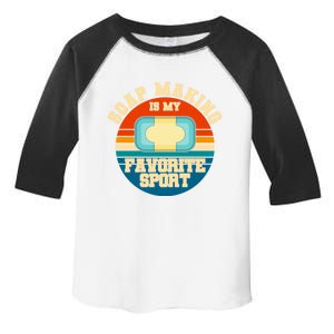 Soap Making Is My Favorite Sport Retro Soap Maker Gift Toddler Fine Jersey T-Shirt