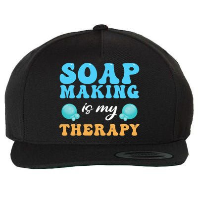 Soap Making Is My Therapy Soap Maker Cute Gift Wool Snapback Cap