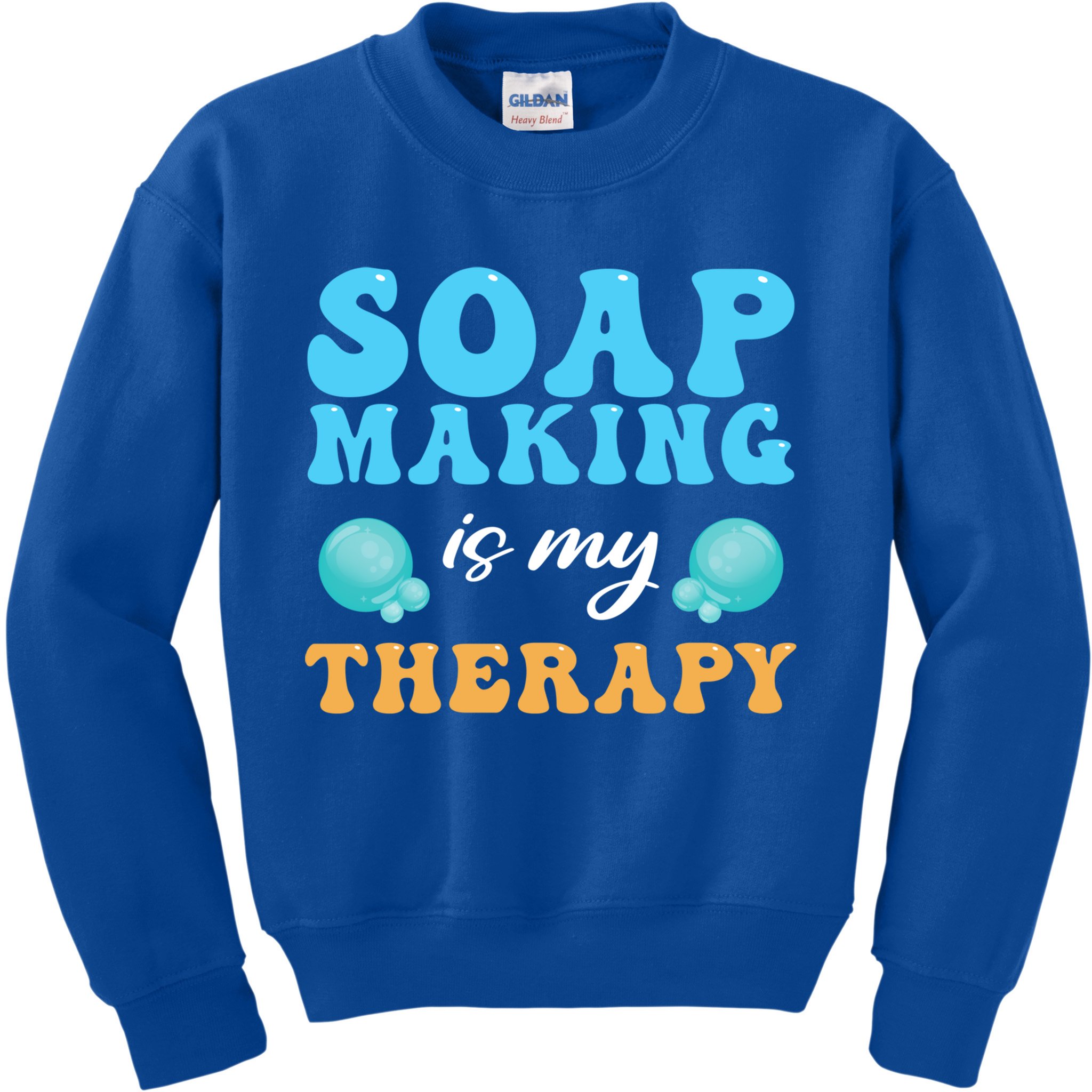 Soap Making Is My Therapy Soap Maker Cute Gift Kids Sweatshirt