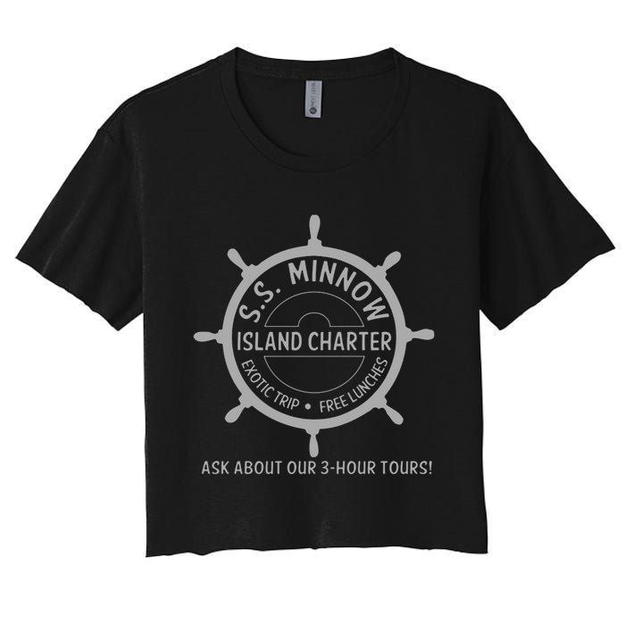 S.S. Minnow Island Tour Light Trip Women's Crop Top Tee
