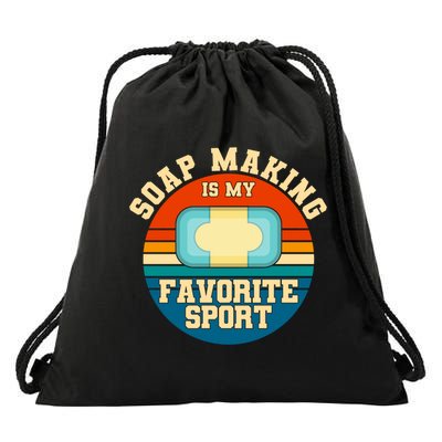 Soap Making Is My Favorite Sport Retro Soap Maker Gift Drawstring Bag
