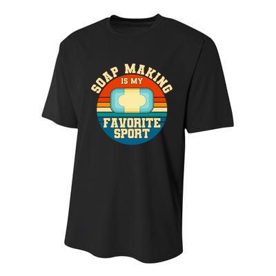 Soap Making Is My Favorite Sport Retro Soap Maker Gift Youth Performance Sprint T-Shirt