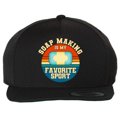 Soap Making Is My Favorite Sport Retro Soap Maker Gift Wool Snapback Cap