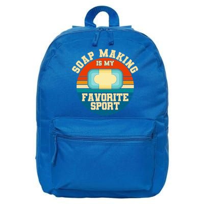 Soap Making Is My Favorite Sport Retro Soap Maker Gift 16 in Basic Backpack