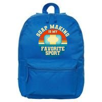 Soap Making Is My Favorite Sport Retro Soap Maker Gift 16 in Basic Backpack
