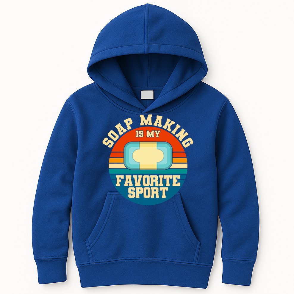 Soap Making Is My Favorite Sport Retro Soap Maker Gift Kids Hoodie