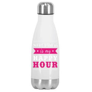 Soap Making Is My Happy Hour I Soap Maker Lye Hygiene Meaningful Gift Stainless Steel Insulated Water Bottle