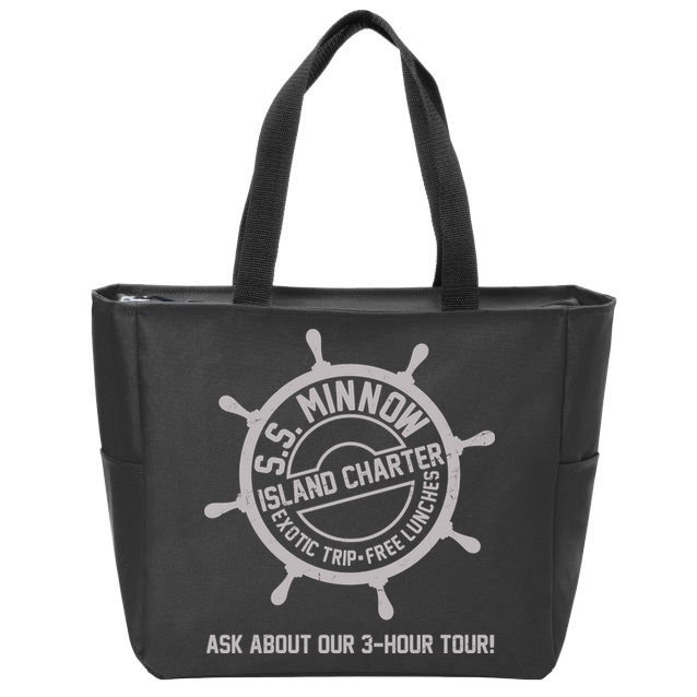 SS Minnow Island Charter Exotic Trip Free Lunches Zip Tote Bag