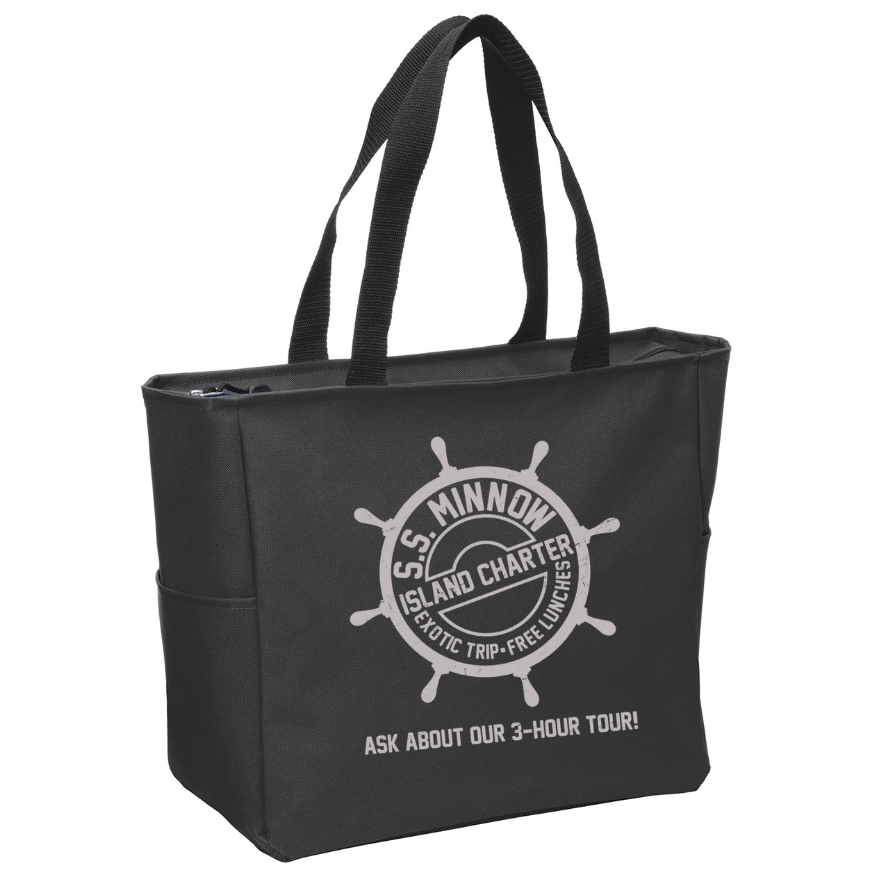 SS Minnow Island Charter Exotic Trip Free Lunches Zip Tote Bag