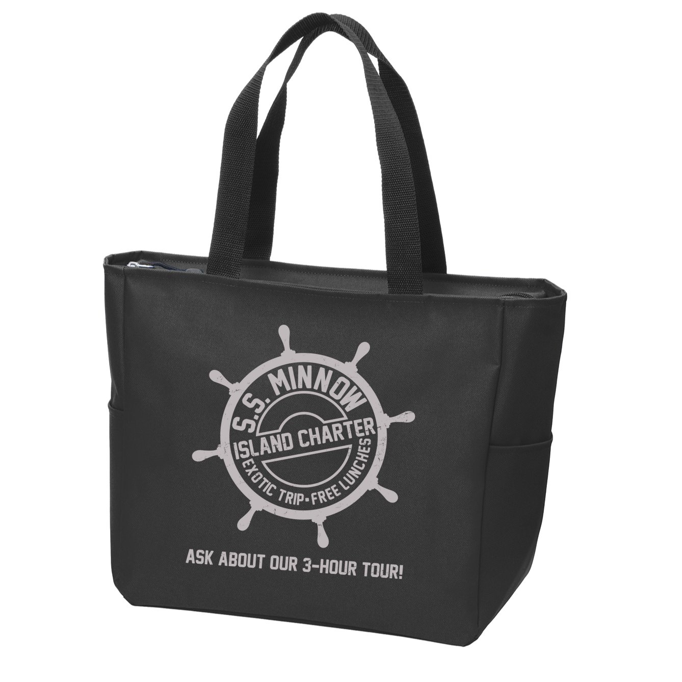 SS Minnow Island Charter Exotic Trip Free Lunches Zip Tote Bag