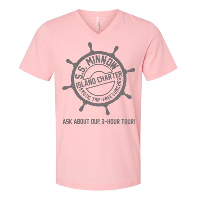 SS Minnow Island Charter Exotic Trip Free Lunches V-Neck T-Shirt