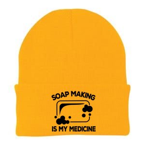 Soap Making Is My Medicine Soap Maker Homemade Soap Bubble Great Gift Knit Cap Winter Beanie