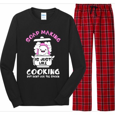 Soap Making Is Just Like Cooking Funny Soap Maker Gift Long Sleeve Pajama Set