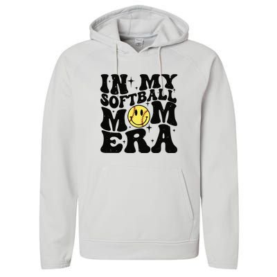 Softball Mom In My Softball Mom Era Performance Fleece Hoodie